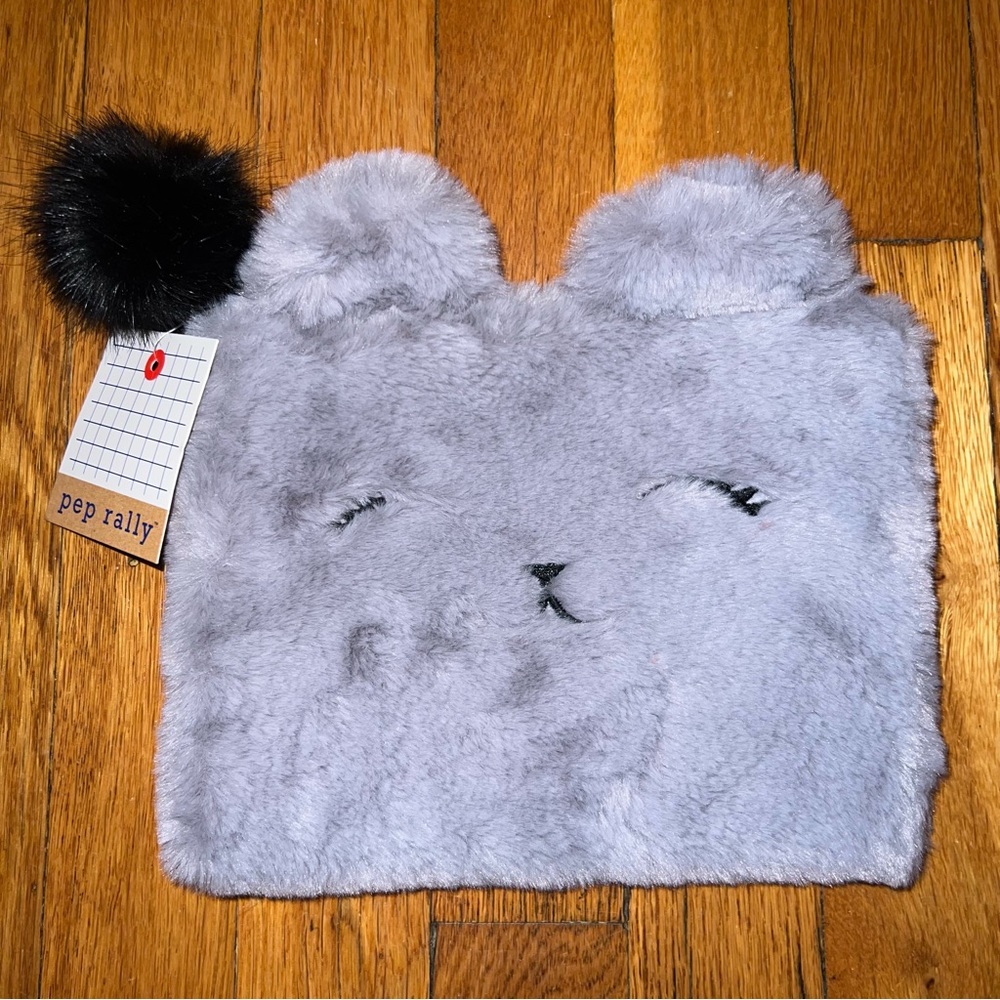Pep Rally Fuzzy Cat Pencil Pouch. NWT